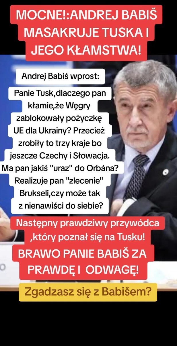 Działania Tuska mówią same za siebie.
