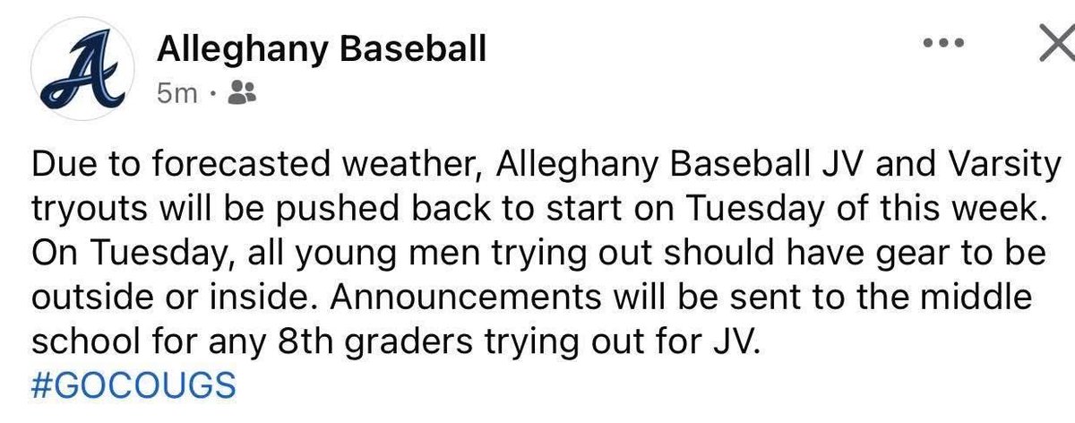Alleghany Baseball tweet media