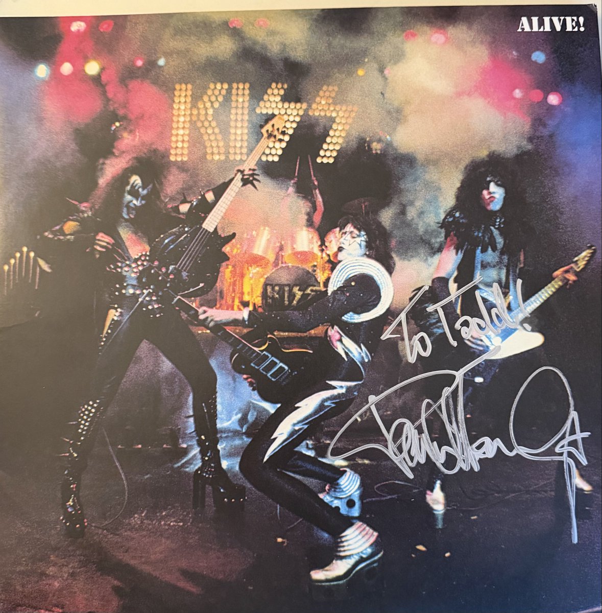 Great meeting <a href="/PaulStanleyLive/">Paul Stanley</a> today and getting one of his iconic Love Gun paintings.  Looking forward to having him on the <a href="/Racing4Recovery/">Racing for Recovery</a> podcast