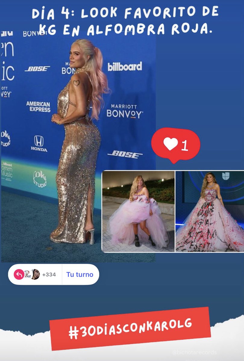 AleGarza's tweet photo. @bichota_mexico #30DíasConKarolG 
Día 4: Look favorito de KG en alfombra roja 
Billboards y DG de los Latín Grammys 2020 (la letra de TUSA en el vestido) https://t.co/GJY9nnfa79