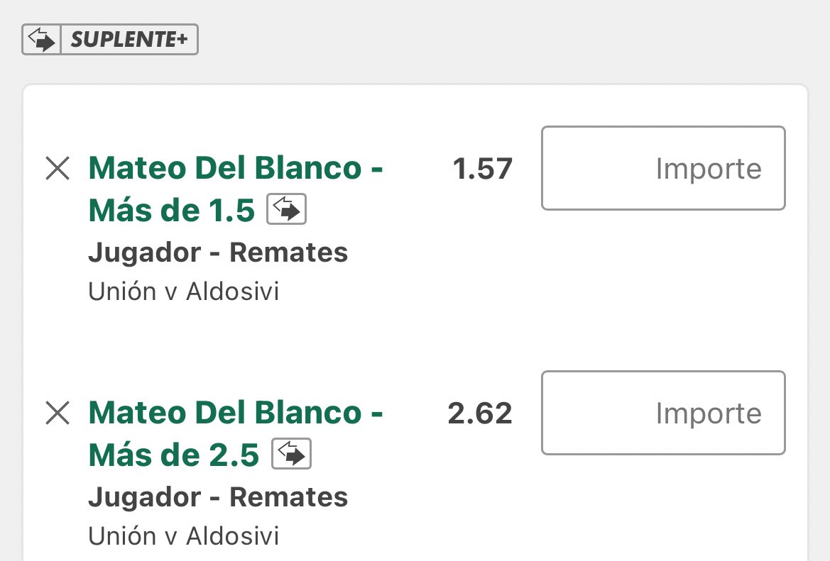 El último de los jugadores a observar y seguir es Mateo Del Blanco.

El jugador de Unión totalizó e remates simples en todos los partidos del torneo ✅

En <a href="/bet365/">bet365</a> 
Cuotas 1.57 y 2.62
<a href="/ValueStats_com/">ValueStats</a>