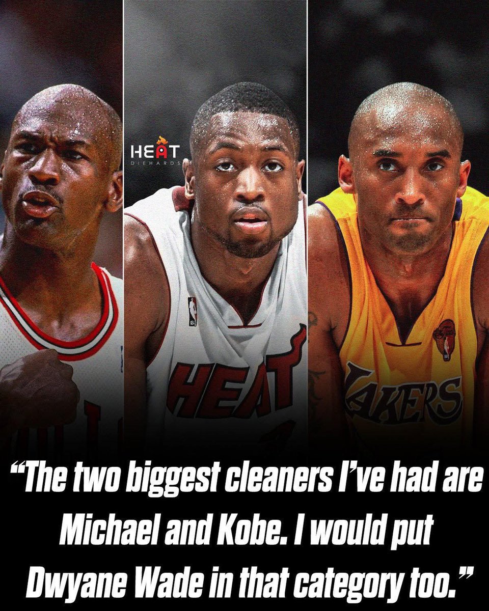 Earlier, Pat Riley told Laker reporters that Dwyane Wade belongs in the same class as Michael Jordan and Kobe Bryant

And MJ’s trainer agrees.

Tim Grover — who trained Jordan, Kobe, and Wade — called them “Cleaners” in his book ‘Relentless’:

• Coolers — do a good job
•