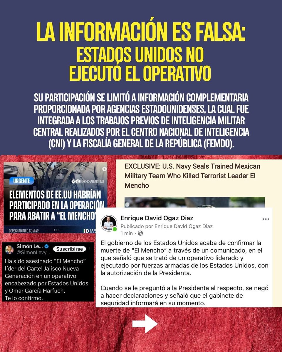 Hay caos en las calles, pero también en las redes: entre imágenes falsas, contenido manipulado y versiones distorsionadas, la desinformación amplifica el miedo; verifica antes de compartir. Aquí el 🧵 de las fake news de hoy: