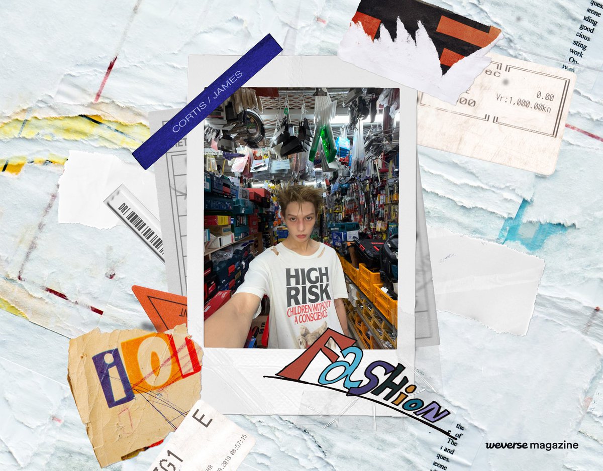 #JAMES for Weverse Magazine

The name CORTIS is about a “determination to think beyond the boundaries defined by the world.”
Q. What kind of message do you hope to convey through your fashion choices?

🦅 There isn’t one specific message I want to convey—I just hope people feel