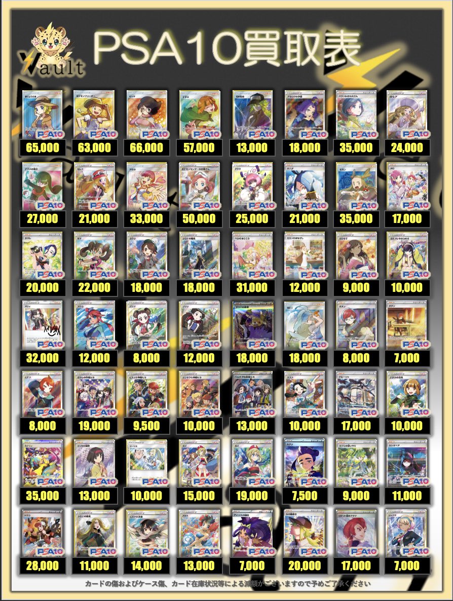 ポケカPSA10強化買取】⚡️2/23更新 ポケカPSA10の買取表になります