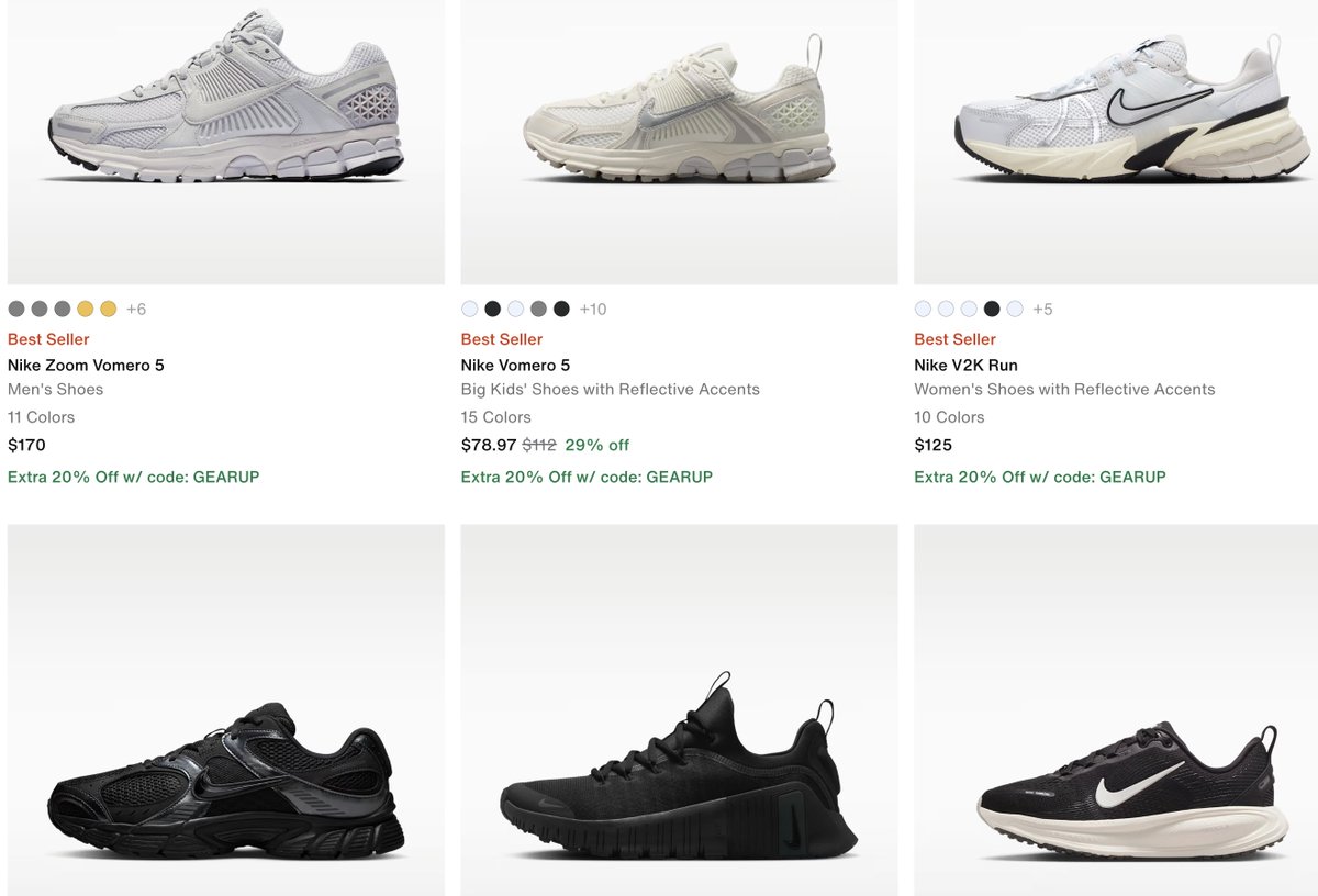 nike extra 20 off code