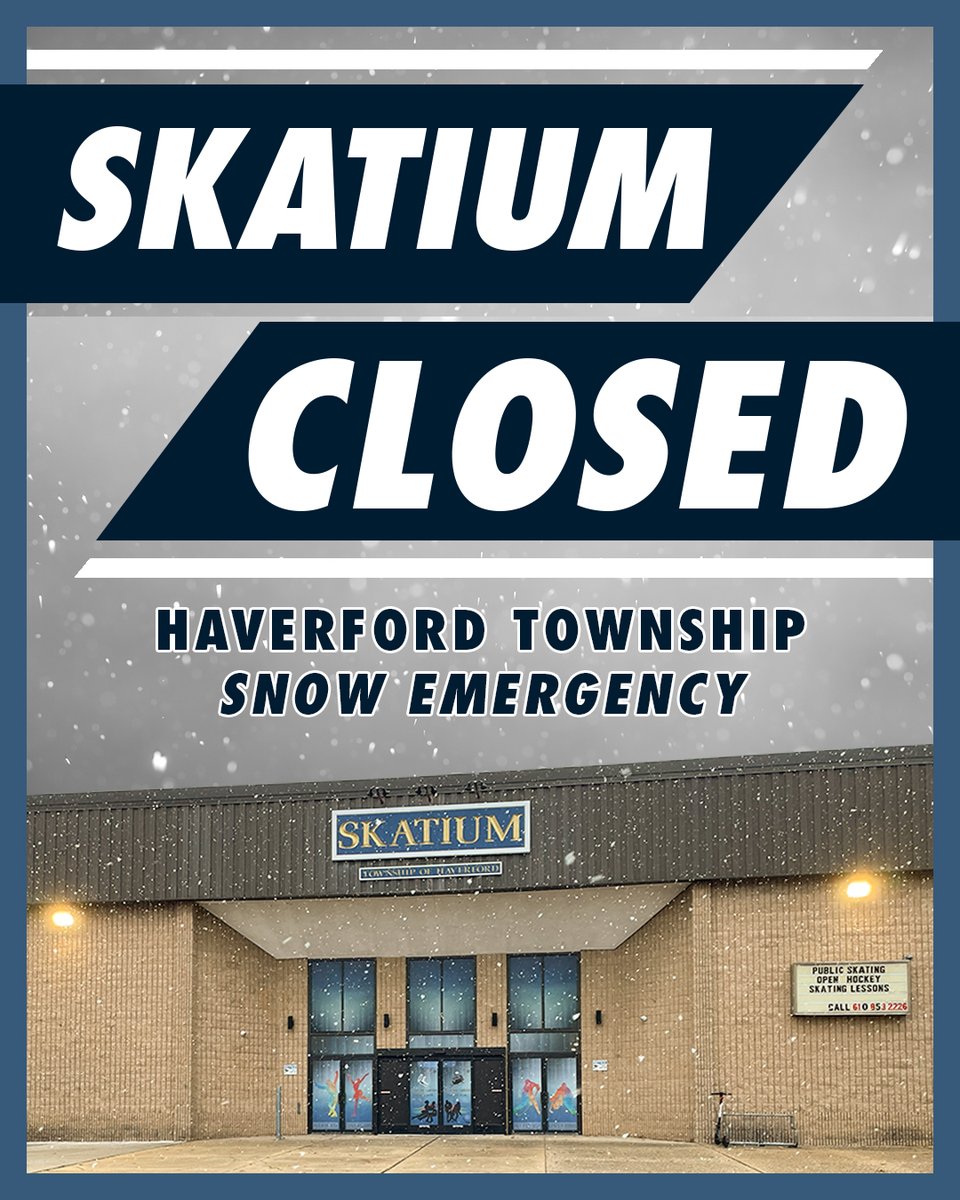 The Skatium will be closed Monday, February 23. 

@havtwp Snow Emergency information can be viewed @ myemail.constantcontact.com/SPECIAL-EDITIO…