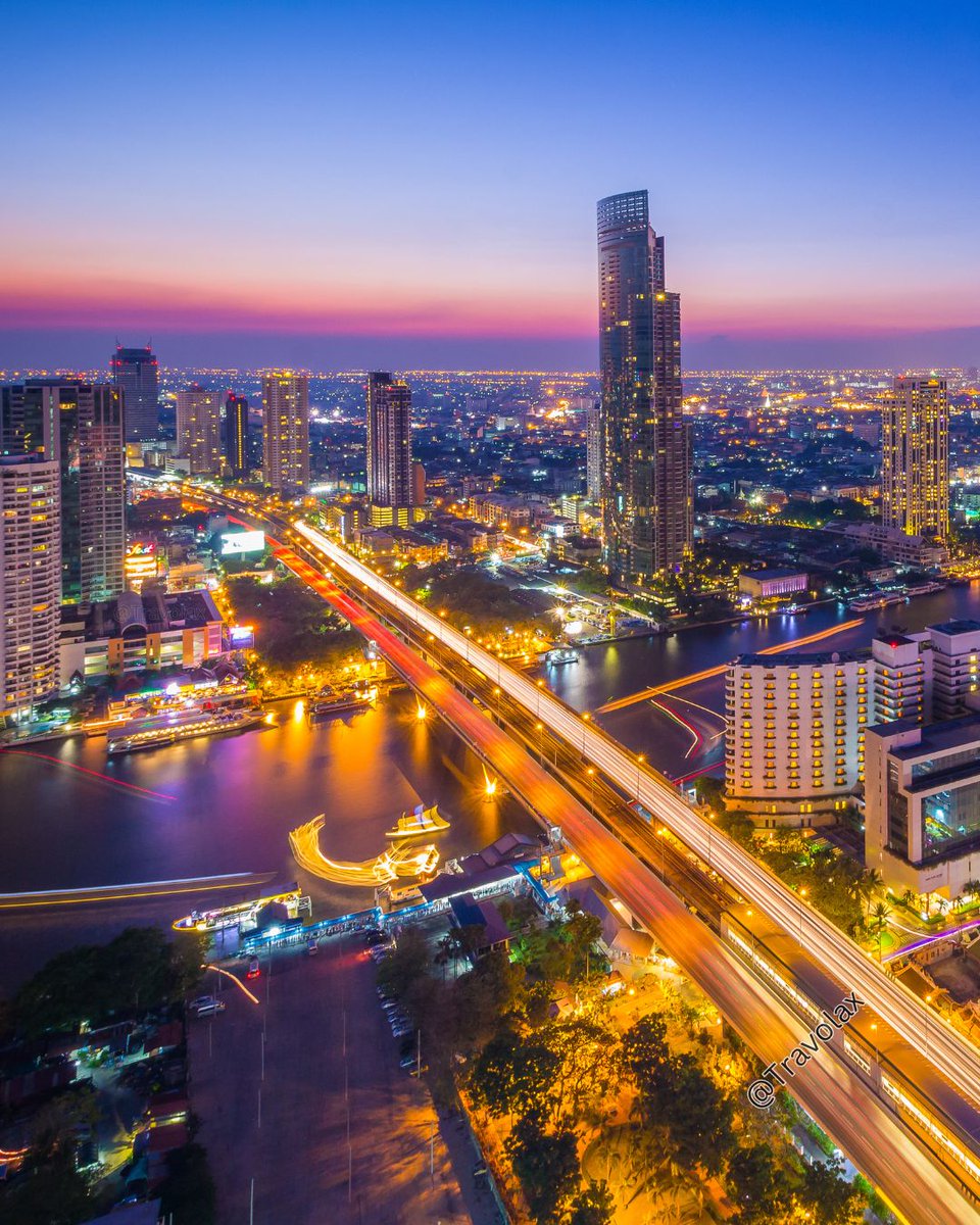 Golden hour in Bangkok, Thailand.