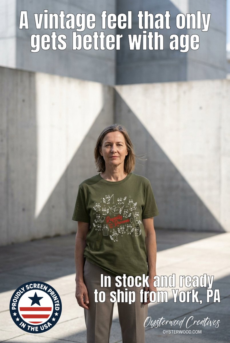 Oysterwood_'s tweet image. Brutalist light. Rascally Raccoon Social Club front and center—hand-printed in York, PA on soft Comfort Colors cotton. Relaxed fit, bold look. $21.95 #GraphicTee #HandPrinted #ComfortColors

Shop here:  oysterwood.com/product/rascal…