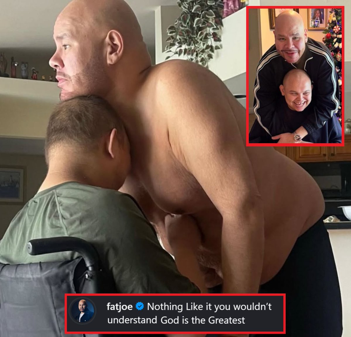Fat Joeの息子はダウン症と自閉症があって母親はそれを理由に去ったけどFat Joeは生まれた時から彼をずっと一人で育ててきた。Nothing Like it you wouldn’t understand God is the Greatest
この気持ちは何にも代えられない。経験した人にしか分からないよ。神様は本当に偉大だと。本物の父親の愛🫶