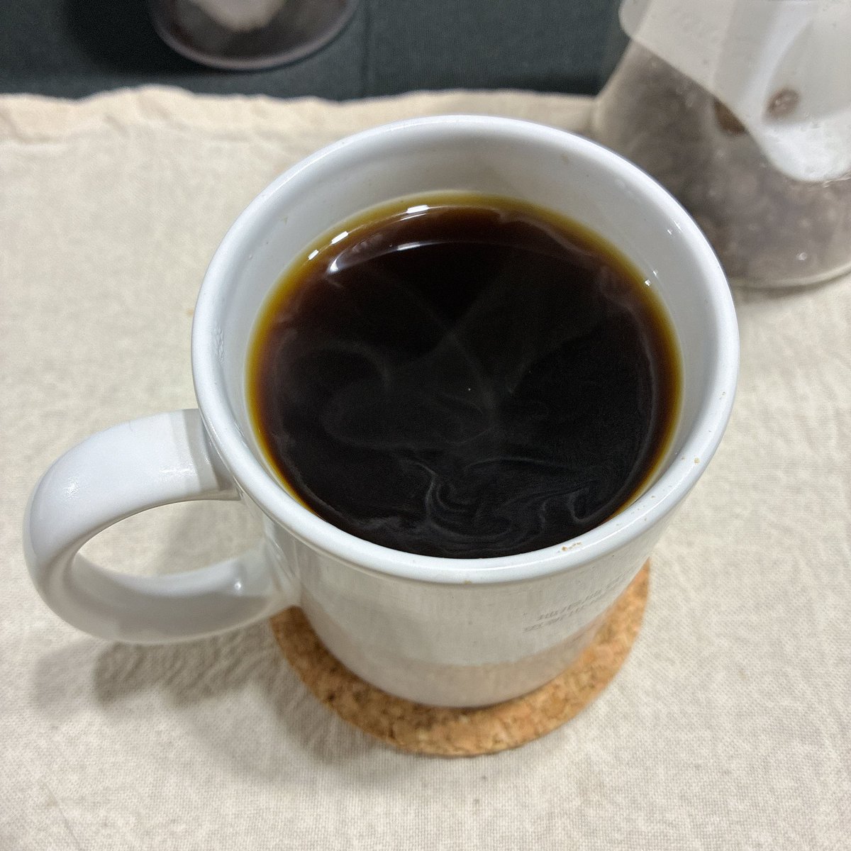 豆から挽いて淹れたコーヒー