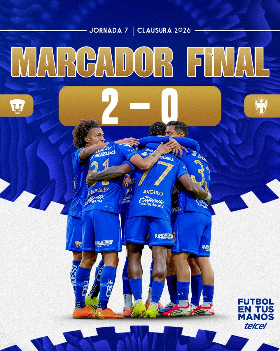 ¡PUMAS DE MI VIDA ERES LA ALEGRÍA DE MI CORAZÓN! 🫶
Se gana en casa ✅

#UnidosPorLaHistoria #FutbolEnTusManos <a href="/Telcel/">Telcel</a>