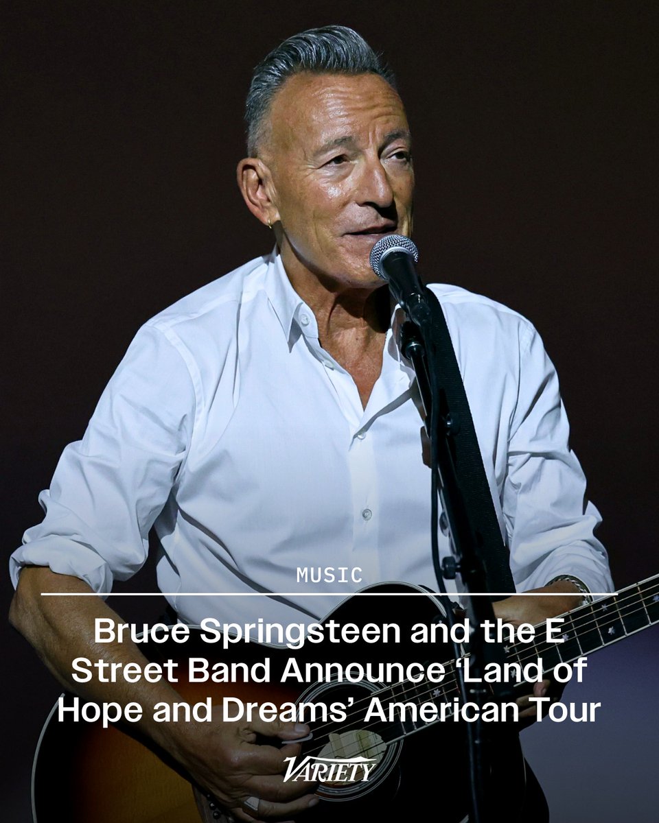 TheDemCoalition's tweet photo. GREAT NEWS: Bruce Springsteen and the E Street Band have announced the 20-date ‘Land of Hope and Dreams’ tour, which will appropriately kick off in Minneapolis on March 31. 

“We will be rocking your town in celebration and in defense of America, American democracy, American freedom, our American constitution and our sacred American dream — all of which are under attack by our wannabe king and his rogue government in Washington, D.C.” Springsteen said. “Everyone, regardless of where you stand or what you believe in, is welcome.”

#ResistTrump