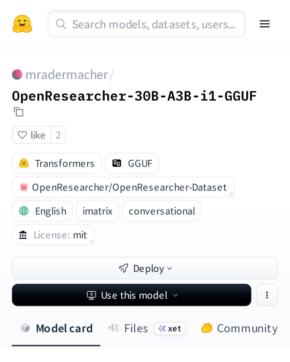 Meet OpenResearcher-30B: a specialized 30B parameter model fine-tuned for academic and research tasks. It's designed to help researchers, students, and knowledge workers process complex information. This isn't just another general chatbot.