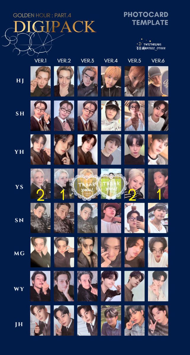 ATEEZ 封入 3形態 ポカ デジパック 未開封 トレカ 交換

譲→ホンジュン ソンファ ユノ サン ミンギ  ウヨン ジョンホ

求→ヨサン(A diary デジパック)

QR↔︎QR 

デジパ未開封
ホンジュン ミンギ  ウヨン ジョンホ
↑複数あります

お気軽にお声掛けください🙇‍♀️