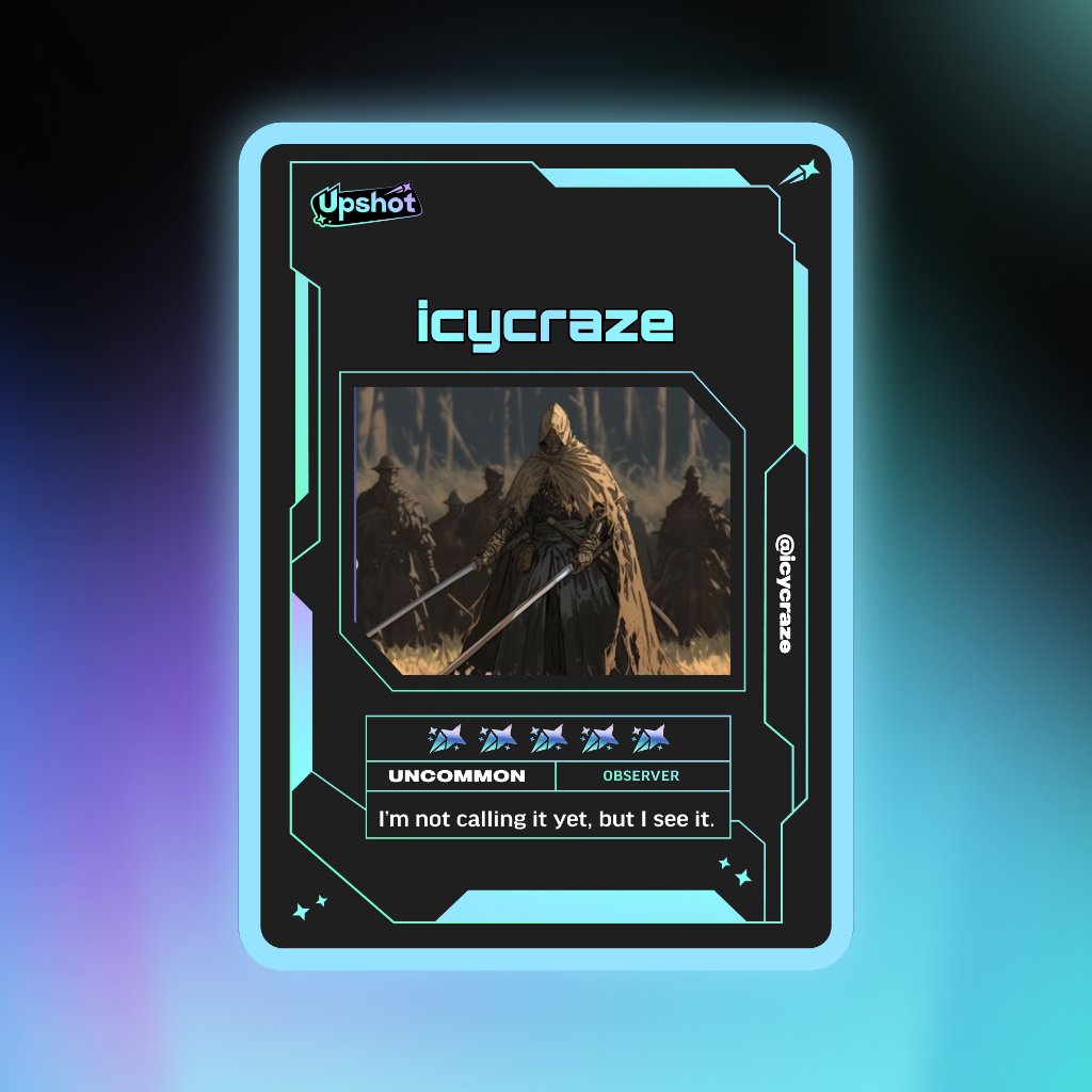 icycraze's tweet photo. Just ripped my Predictor Card!

Ready to claim instant cash prizes, free packs and more.

Welcome to Prediction Play on @upshot_cards

Your turn
https://t.co/zB58TVtXrY https://t.co/MooapTcL0w