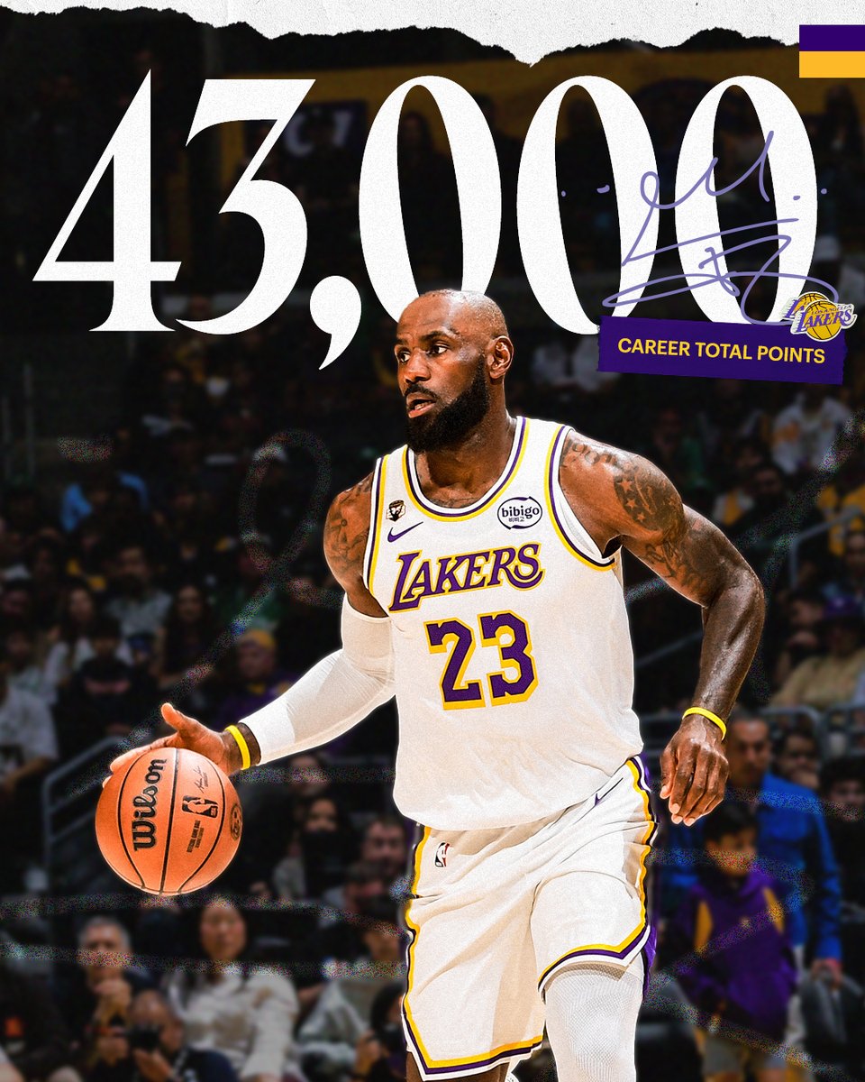 Lakers's tweet image. 43k points for the King 👑
