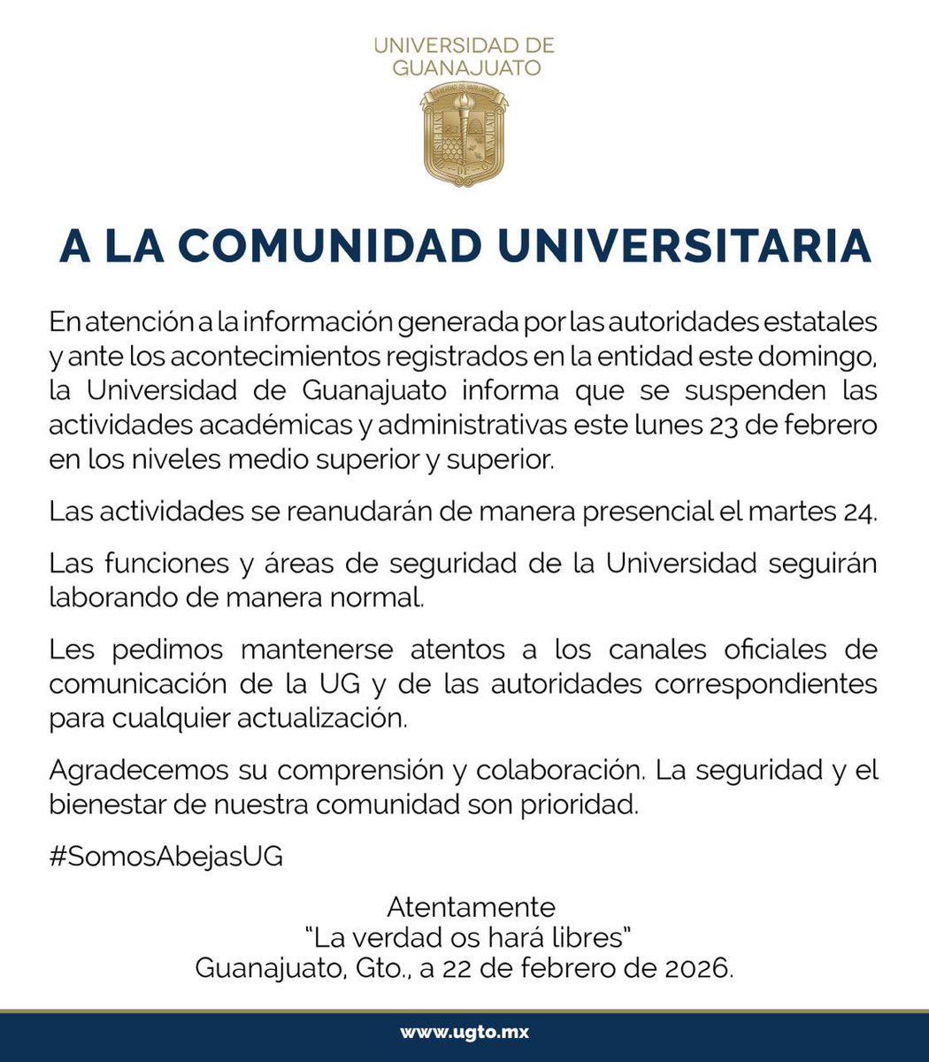 Universidad de Guanajuato tweet media