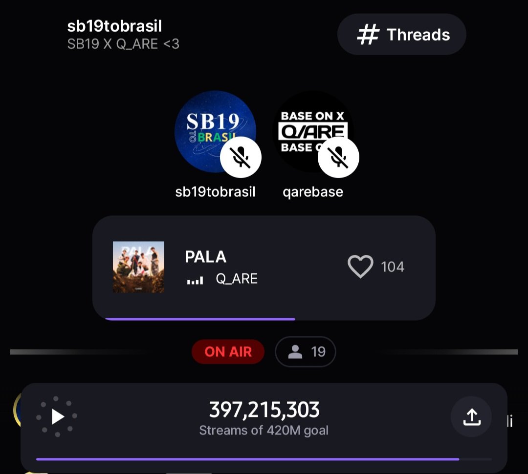 FINALIZAMOS 🔥 
¡Muchas gracias a todos los que se unieron! 
La pasamos muy bien 🌟 
¡Recuerden hacer Stream a Visa-SB19 y HWAI-Q_ARE!