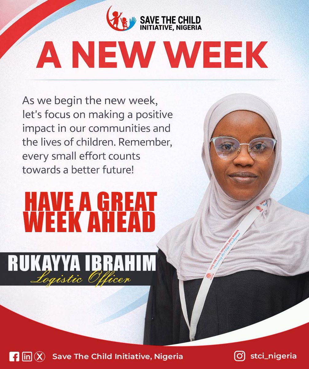Small effort counts towards a better future. 

#HappyNewWeek
#plannigeria
#unicefnigeria
#asattahirfoundation
#nactalnigeria
#ActionAgainstHunger
#hsclnigeria
#streetchild