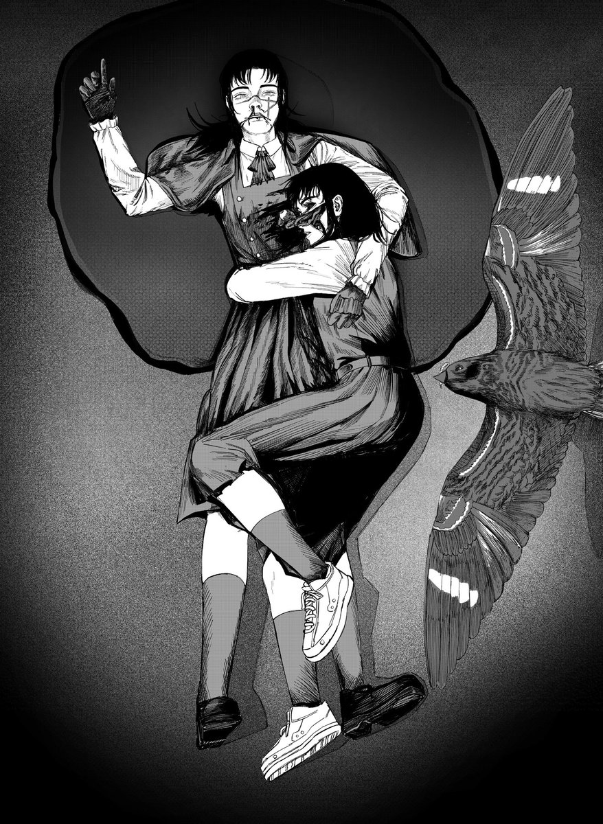 Mira102983's tweet image. Yoru, Asa, Nightjar 

#chainsawman #csm229