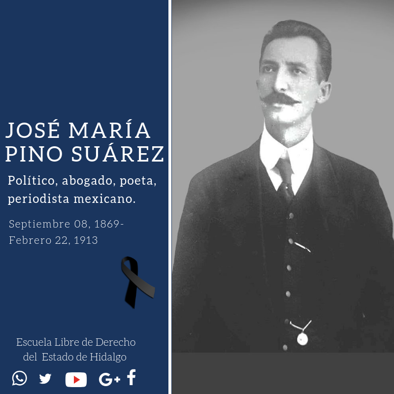 eldehgo's tweet photo. #UnDíaComoHoy pero de 1913, murió en la Ciudad de México, José María Pino Suárez, abogado, poeta, periodista y político mexicano. Fue una figura clave de la Revolución mexicana y vicepresidente de México entre 1911 y 1913. #HistoriaDeMéxico #FuerzaELDEH #ConoceTuHistoria https://t.co/kCvHuyY5HQ