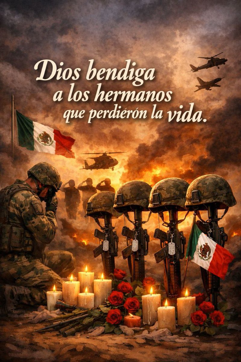 🪖🇲🇽Como un homenaje póstumo a los hombres leales y patriotas que perdieron la vida en cumpliendo del deber🫡

Descansen en paz