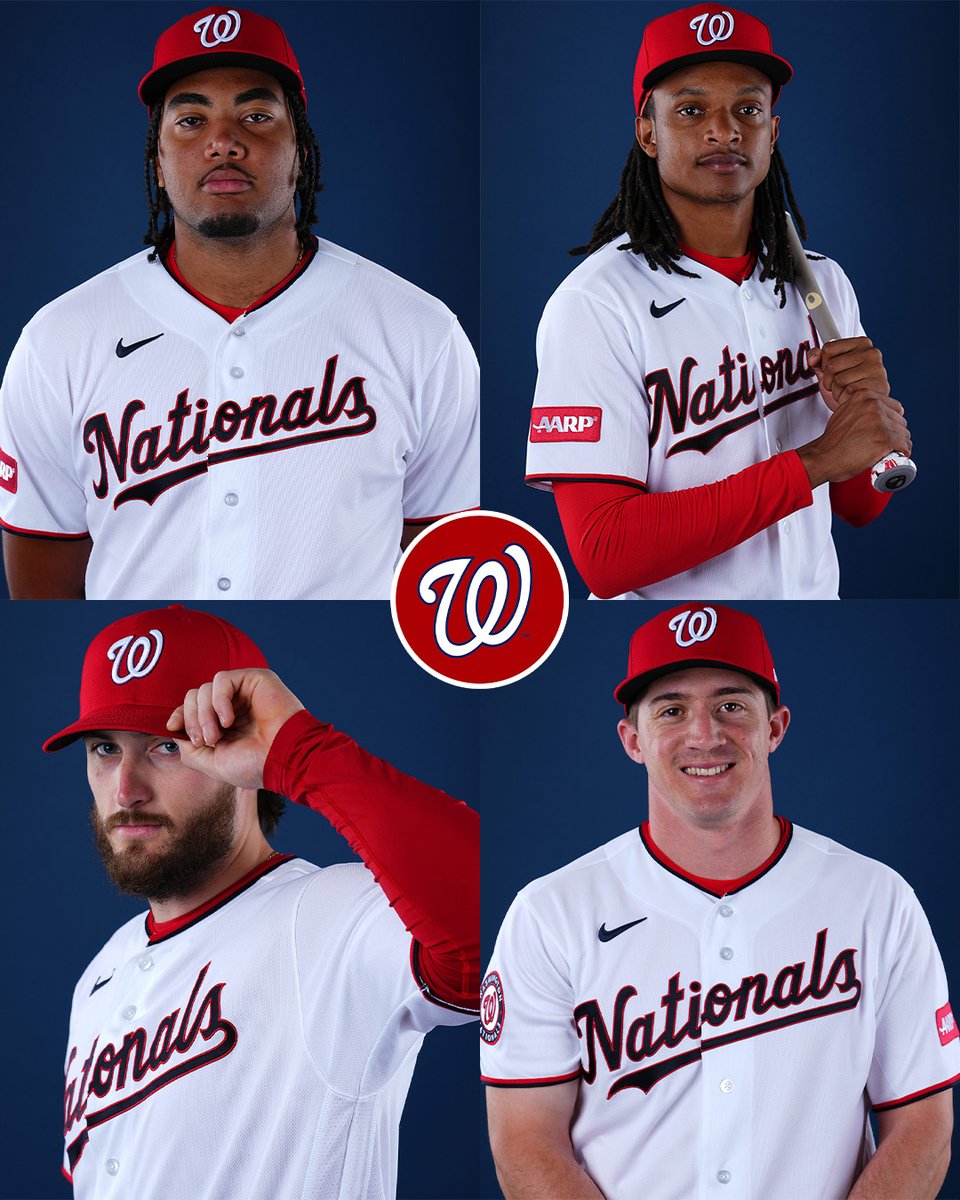 Ready to roll at @Nationals Photo Day
🔴 James Wood
🔴 CJ Abrams
🔴 Dylan Crews
🔴 Jacob Young