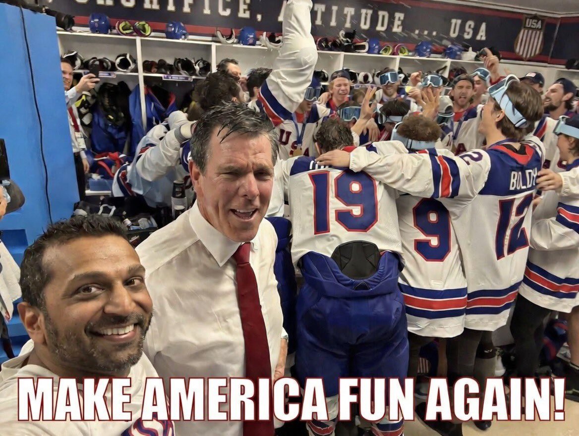 All the people attacking Kash Patel are anti-fun losers. I encourage my employees to have fun and to have lots of fun at times. People perform better when they enjoy life. It is cruel and stupid to demand people who have difficult jobs never get to have fun. MAFA!