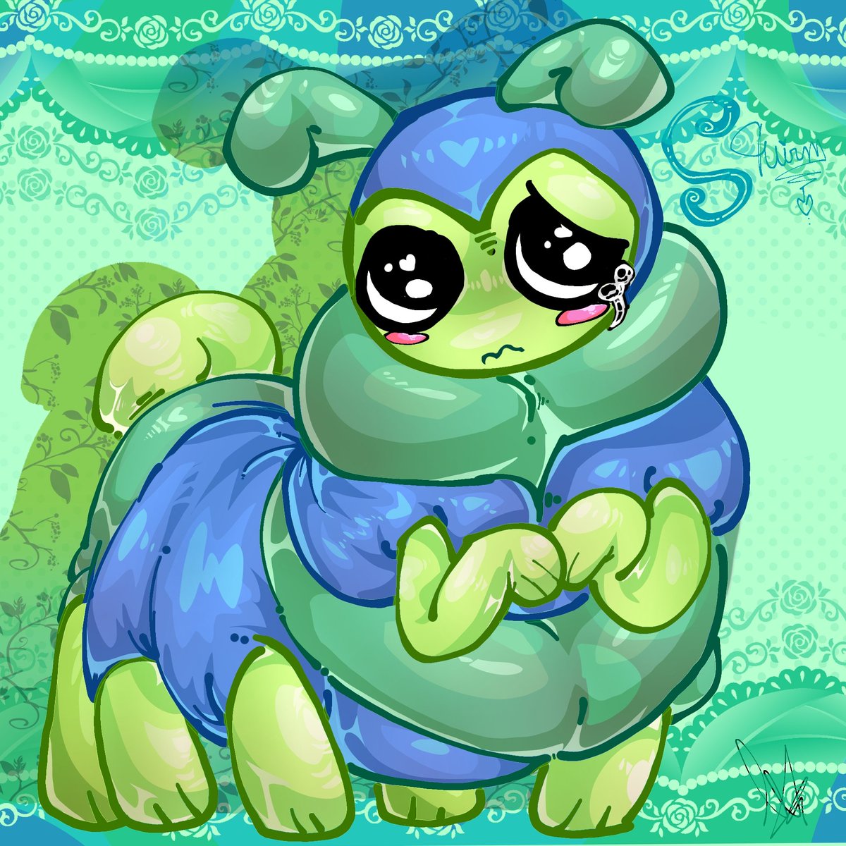 Sorry he's too cute I had to draw him

Fattass caterpillar
#dandysworld #dandysworldfanart #squirmdandysworld