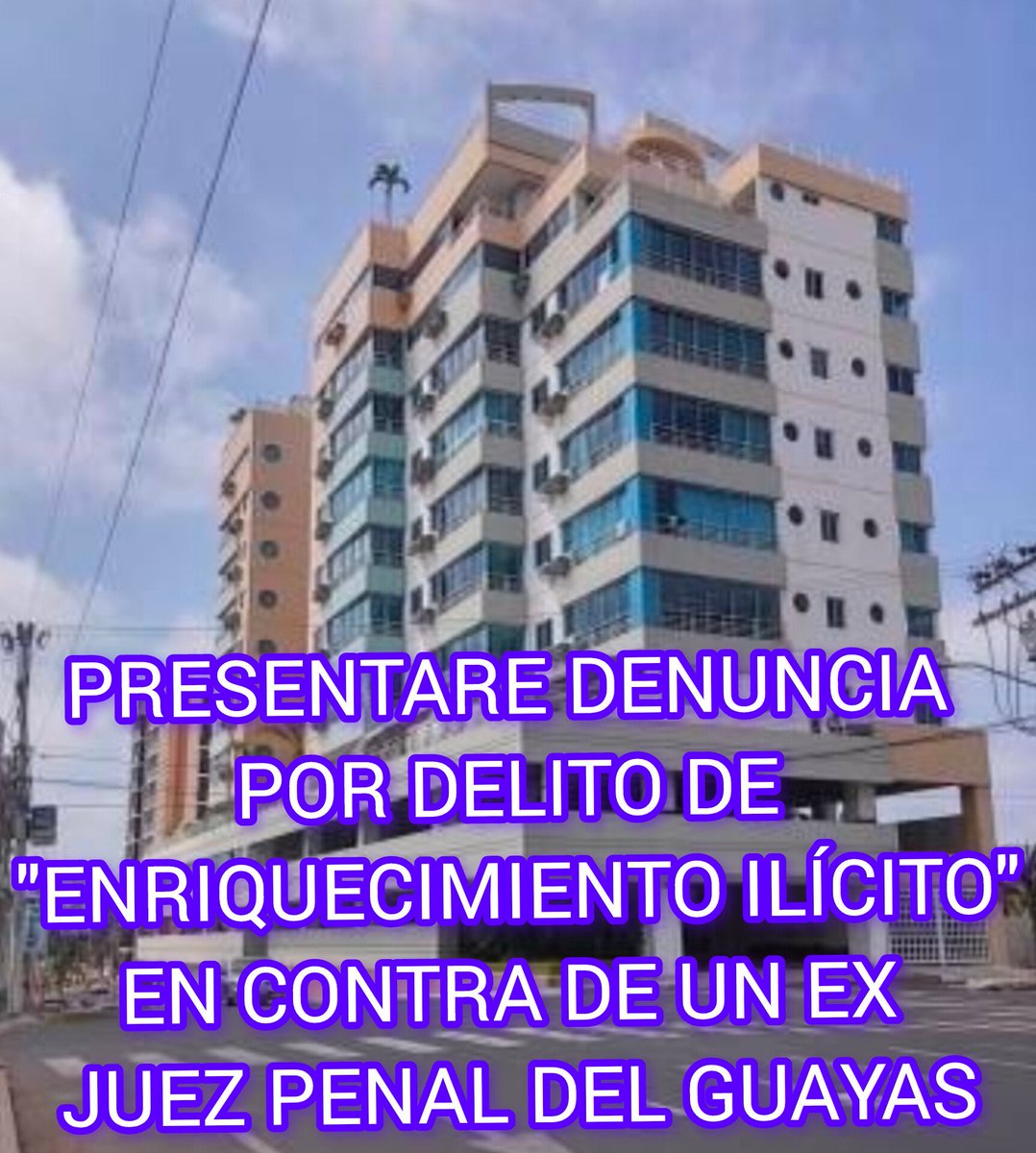 DARBU69's tweet photo. "A LA OPINIÓN PÚBLICA" 

HE DENUNCIADO EN LA @FiscaliaEcuador DEL GUAYAS Y ANTE EL SEÑOR FISCAL GENERAL DEL ESTADO, A ALGUNOS FUNCIONARIOS INMERSOS EN SUPUESTOS ACTOS DE "CORRUPCIÓN JUDICIAL". 

ES INCREÍBLE, CÓMO LA CORRUPCIÓN IMPERA EN "ALGUNOS SERVIDORES JUDICALES", QUE APLICAN CONVENIENTEMENTE EL FAMOSO "ESPÍRITU DE CUERPO" ENTRE ELLOS MISMOS QUE SON LOS "FISCALES", Y QUE ESTÁN INMERSOS EN ESTOS SUPUESTOS "ACTOS DE CORRUPCIÓN" QUE HAN SIDO DENUNCIADOS EN EVIDENTE ABUSO DEL CARGO. 

HAY UN "FISCAL TIK TOKER", QUIÉN ES EL UNICO FISCAL QUE SALE EN REDES SOCIALES PUBLICANDO PAYASADAS, Y ES EL PRINCIPAL DENUNCIADO EN ESTA TRAMA DE "CORRUPCIÓN JUDICIAL", Y NO SOLAMENTE SOY LA PERSONA QUE AHORA EN EL 2025-2026 LO HA DENUNCIADO. 

YA EXISTEN MUCHAS DENUNCIAS PÚBLICAS EN CONTRA DE ESTE FUNCIONARIO JUDICIAL, QUIÉN EN TOTAL "ABUSO DE SU CARGO", HA INVOLUCRADO A "PAREJAS SENTIMENTALES" YA EN ACTIVIDADES  DE SU TRABAJO DIARIO COMO FISCAL DE LO PENAL DEL GUAYAS. 

AHORA RESULTA QUE ESTE "FISCAL TIK TOKER", SE SIENTE ALUDIDO Y PERJUDICADO POR TODAS MIS DENUNCIAS QUE HAN SIDO PÚBLICAS Y NOTORIAS, POR EVIDENCIAR SU REITERADA VIDA SENTIMENTAL CON MENORES DE EDAD, INCLUSIVE EMBARAZANDO A UNA ALUMNA SUYA EN LA UNIVERSIDAD @UnivEcotec,  NO ES "MENTIRA", ESTO ES VERDAD, POR ESO LO SACARON DE DOCENTE.

AHORA EL HIJO EXISTE Y LA  ENGAÑADA ALUMNA Y MADRE LO HA DEMANDADO POR ALIMENTOS, PERO ESTE FISCAL TIK TOKER TIENE MÁS PROCESOS JUDICIALES POR IGUALES CIRCUNSTANCIAS. 

AHORA, RESULTA QUE SE SIENTE "OFENDIDO" Y HA PROCEDIDO A "QUERELLARME POR CALUMNIA", Y OBVIAMENTE ESTA EN SU DERECHO DE HACERLO, PERO ESO SI, DEBERÁ PROBAR SUS ACUSACIONES. 

PERO LO MÁS RELEVANTE DE TODA ESTA "HISTORIA DE CORRUPCIÓN JUDICIAL", ES QUE EL ABOGADO QUE FIRMA LA QUERELLA JUNTO CON ESTE "FISCAL TIK TOKER", ES TAMBIÉN EL MISMO ABOGADO DE SU PADRE, QUE ES UN EX JUEZ DE LO PENAL DEL GUAYAS, QUE FUE DESTITUIDO Y ES UN REO DE LA JUSTICIA POR ESTAR PROCESADO Y SENTENCIADO EN EL "CASO PURGA". PERO QUE OBVIAMENTE AÚN GOZA EL ESTADO DE "PRESUNCIÓN DE INOCENCIA". 

RESULTA QUE ESTE EX JUEZ DE LO PENAL, QUE ESTA PROCESADO Y SENTENCIADO, POSEE ADEMÁS ALGUNOS INMUEBLES EN EL CANTÓN GUAYAQUIL, EN EL CANTÓN SAMBORONDÓN, CANTON PLAYAS, Y EN EL CANTÓN SALINAS. 

Y LLAMA LA "ATENCIÓN" QUE MUCHOS DE ESTOS INMUEBLES "NO APARECEN" EN SUS DECLARACIONES PATRIMONIALES EN LA @ContraloriaECU. 

ES DECIR, PROCESAN PENALMENTE A UN EX JUEZ DE LO PENAL DEL GUAYAS, Y A NADIE SE LE OCURRE AQUÍ EN LA @FiscaliaEcuador GUAYAS, INVESTIGAR SI ESTE "FUNCIONARIO JUDICIAL O SU FAMILIA" "POSEEN BIENES" POR CIENTOS DE MILES DE DÓLARES, Y QUE ESTOS INMUEBLES ESTÉN DECLARADOS ANTE LOS ORGANISMOS DE CONTROL DEL @SRIoficialEc y la @UAFE_EC. 

PREGUNTO: 

1. ¿ ES DECIR, SU HIJO EL "FISCAL TIK TOKER" NO LO SABIA ? 

2. ¿ ES DECIR, EL OTRO HIJO QUE ES SU ABOGADO BISOÑO EN EL CASO PURGA, TAMPOCO LO SABIA ? 

3. ¿ ES DECIR, LA ESPOSA DEL EX JUEZ DE LO PENAL DEL GUAYAS, NO LO SABIA ? 

4. ¿ ES DECIR EL MISMO ABOGADO QUE FIRMA LA QUERELLA POR DELITO DE CALUMNIAS EN MI CONTRA, Y QUE LE FIRMA JUICIOS AL EX JUEZ DE LO PENAL DEL GUAYAS, NO LO SABIA ?. 

AQUI EXISTEN PLENOS Y CERTEROS INDICIOS DE CONCURRENCIAS DE DELITOS, SOBRE SUPUESTO ENRIQUECIMIENTO ILÍCITO, SUPUESTO LAVADO DE ACTIVOS Y SUPUESTO TESTAFERRISMO, Y TODAS ESTAS PERSONAS QUE HAN INTERVENIDO, CONOCEN O HAN PRESTADO SUS NOMBRES SIENDO FAMILIARES O TERCEROS, Y SON COAUTORES DEL DELITO. 

PRESENTARÉ LA PRIMERA DENUNCIA RESPECTIVA, INICIALMENTE POR EL DELITO DE "ENRIQUECIMIENTO ILÍCITO: EN CONTRA DE ESTE EX JUEZ DE LO PENAL DEL GUAYAS, PARA QUE SEAN LAS AUTORIDADES QUIENES INVESTIGUEN.

PARA QUE ESTE EX JUEZ JUSTIFIQUE CÓMO, CUÁNDO Y DÓNDE ADQUIRIÓ ESAS PROPIEDADES SIENDO UN FUNCIONARIO JUDICIAL DE MAS DE 20 AÑOS DE CARRERA. 

"ESTO ES CORRUPCIÓN JUDICIAL"

SEÑOR PRESIDENTE 
@DanielNoboaOk
@annabellazinok 
@FaustoJarrinT 

SEÑOR PRESIDENTE del @CJudicaturaEc 
@DamianLarcoG 

SEÑORES VOCALES 
@FabianFabara 
@_AlfredoCuadros 
@MagalyRuizCajas 

👇   ONUS PROBANDI  👇