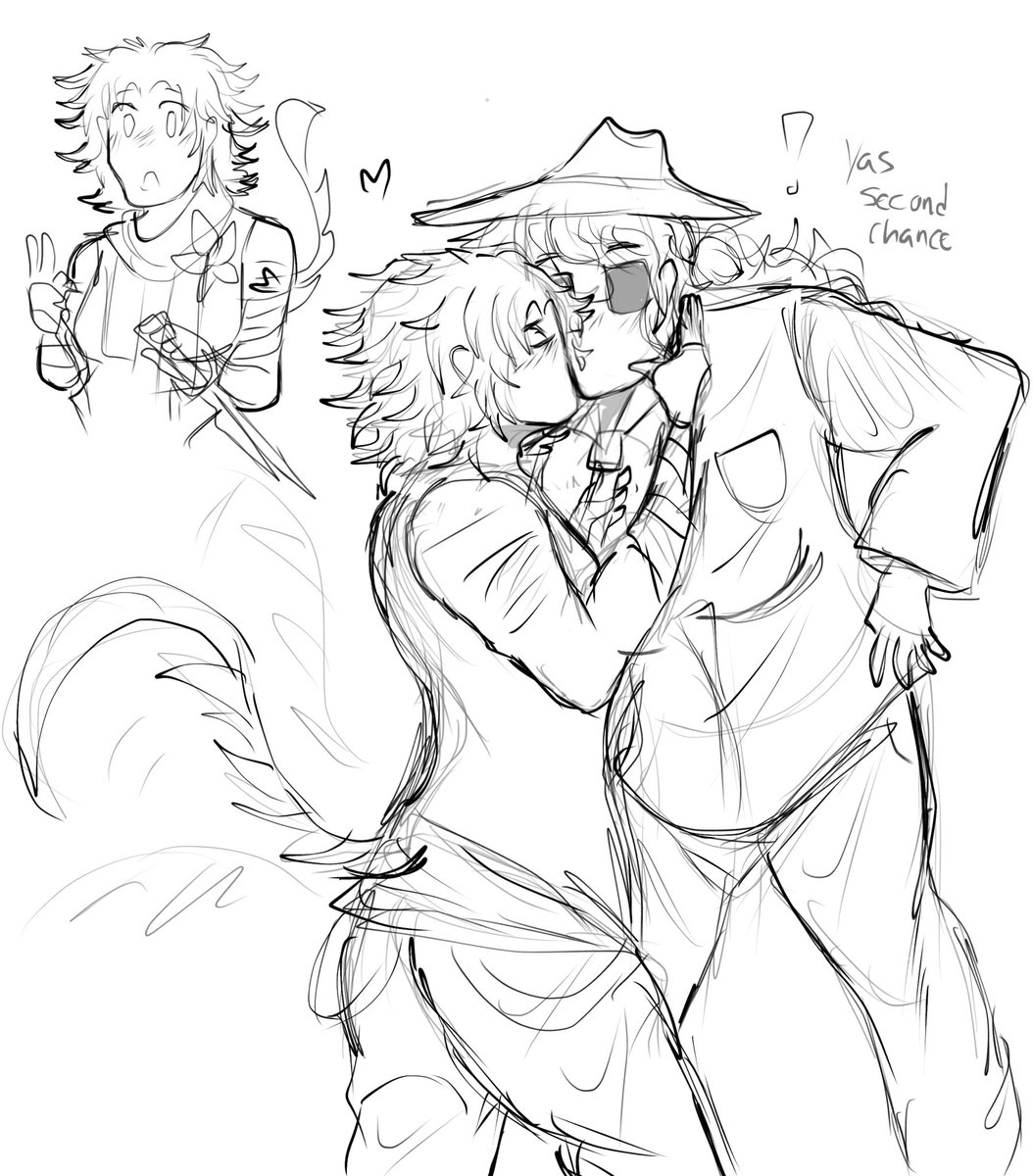 kiafluffuria's tweet image. For the 5 backshots fans Ive seen here 😅😅 started drawing and BOOM all of a sudden these came out... runs away 

#secondchance
#forsaken