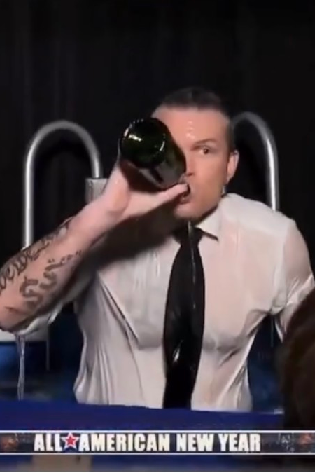 For someone who loathes drinking, he sure has a type.