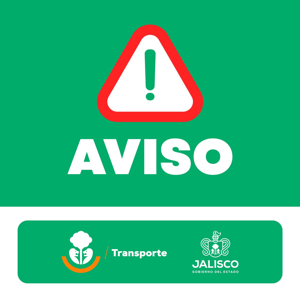 La Secretaría de Transporte informa que este lunes 23 de febrero el servicio de transporte público se reanudará y se ofrecerá con normalidad en todo el estado. Así mismo, a partir de este momento, los servicios de taxis empiezan a regularizar su servicio.