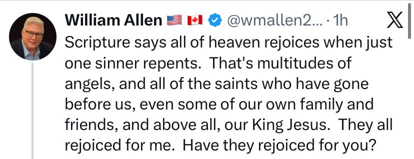 I was under the impression that the Saints have no knowledge of what’s happening on earth?