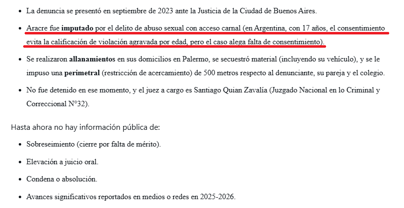 🚨⛔️✅Escándalo. El Libertario Antonio Aracre, el ensobrado del gobierno con la nuestra, está imputado por abuso sexual a un menor de edad. Este nefasto, mercenario de Javier Milei, contratado por C5N para defender lo indefendible, está imputado por abuso sexual.