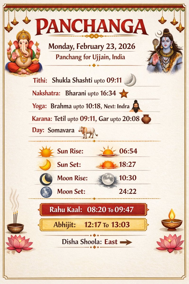 DivyaParihar007's tweet image. आज के पंचांग से करें दिन की शुभ शुरुआत। शुभ समय में सही कर्म का संयोग।

Website: vedicjyotishe.com
Email: services@vedicjyotishe.com

#lifelessons #GodMorningMonday #vedic #astrology #PositiveVibesOnly #Healing