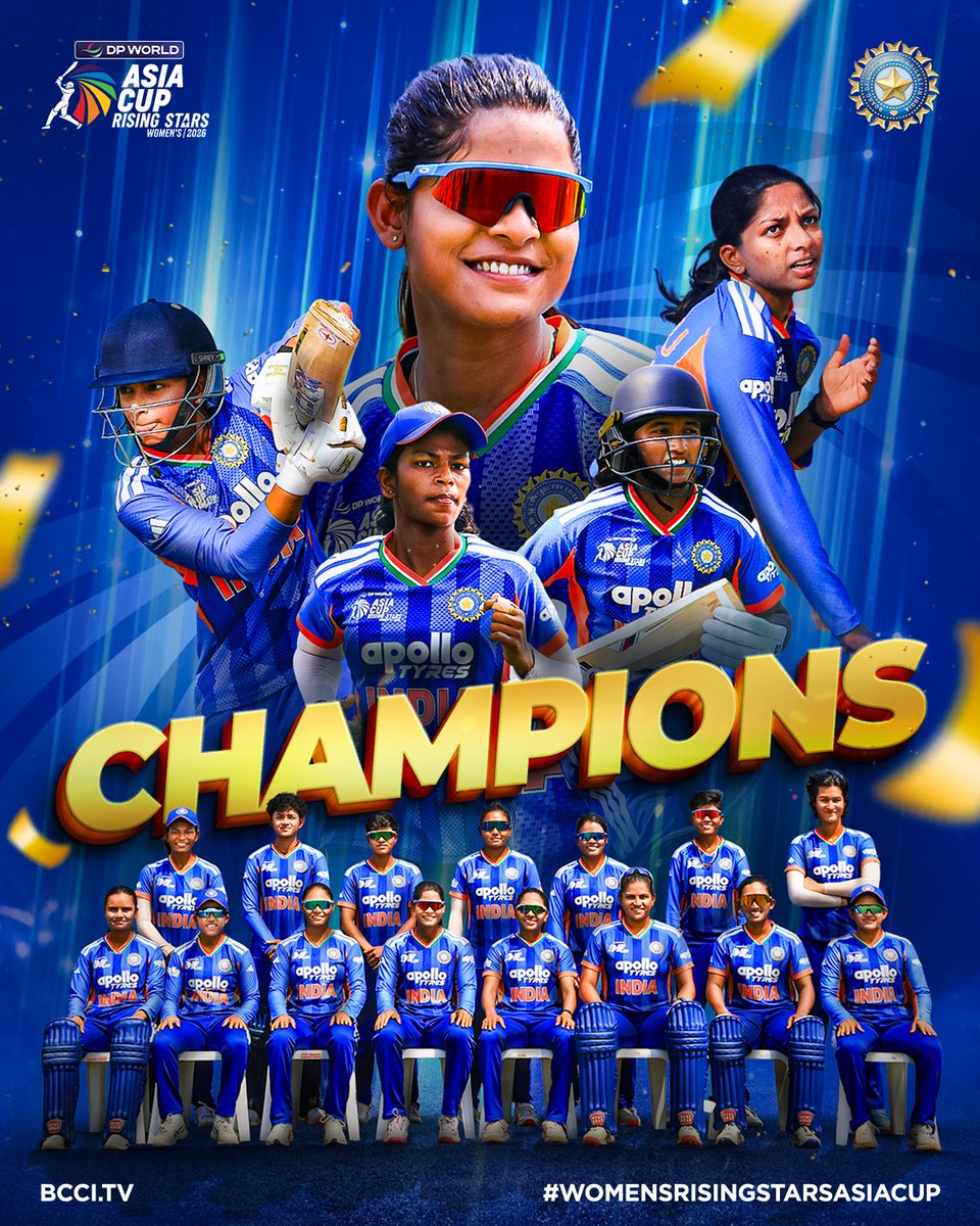 SnehRana15's tweet photo. Congratulation champions. You made us proud. This win shows the strength of IWCT and its bright future. Very well led by @Radhay_21. 

#asiacuprisingstars #champion https://t.co/fkgwkkpoA0