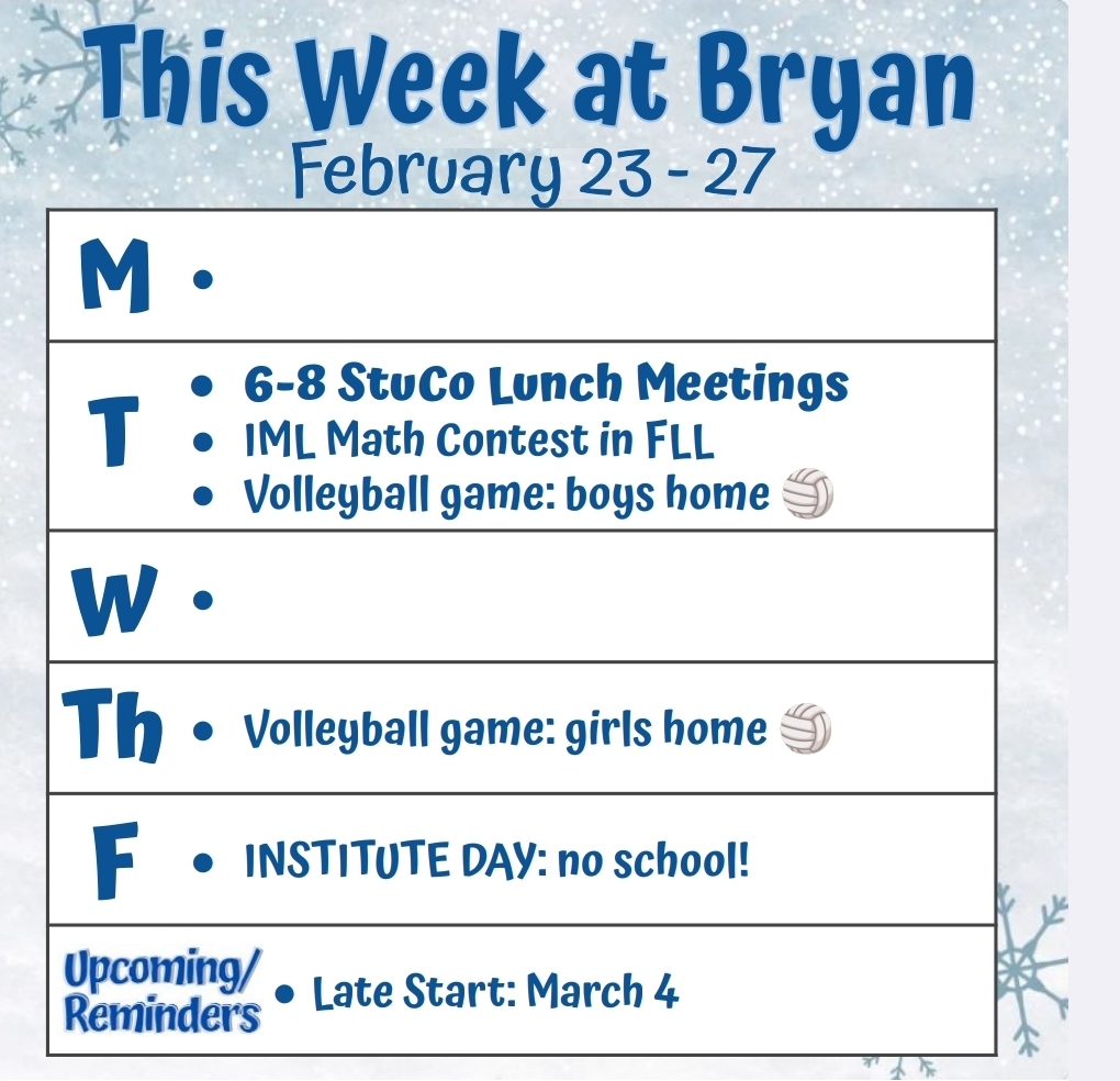 Bryan Middle School tweet media