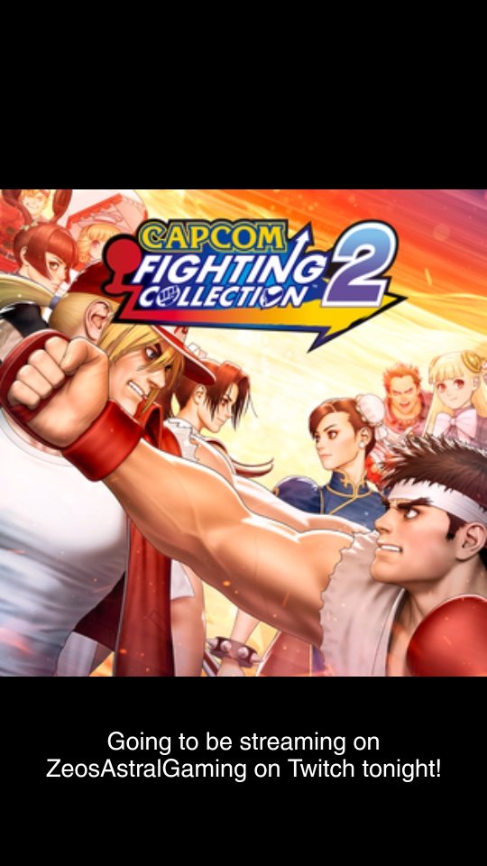 Zeo58659071's tweet photo. Going to be playing Capcom Fighting Collection 2 on Twitch tonight on ZeosAstralGaming! #gaming #Capcom #Fighting #Collection #capcomfightingcollection2 #capcomvssnk2 #Twitch #update https://t.co/I2zCOM355B