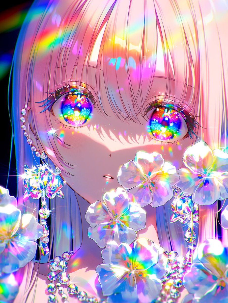 全部、虹色に染まっちゃった…✨｣ #AI煌めき極限美