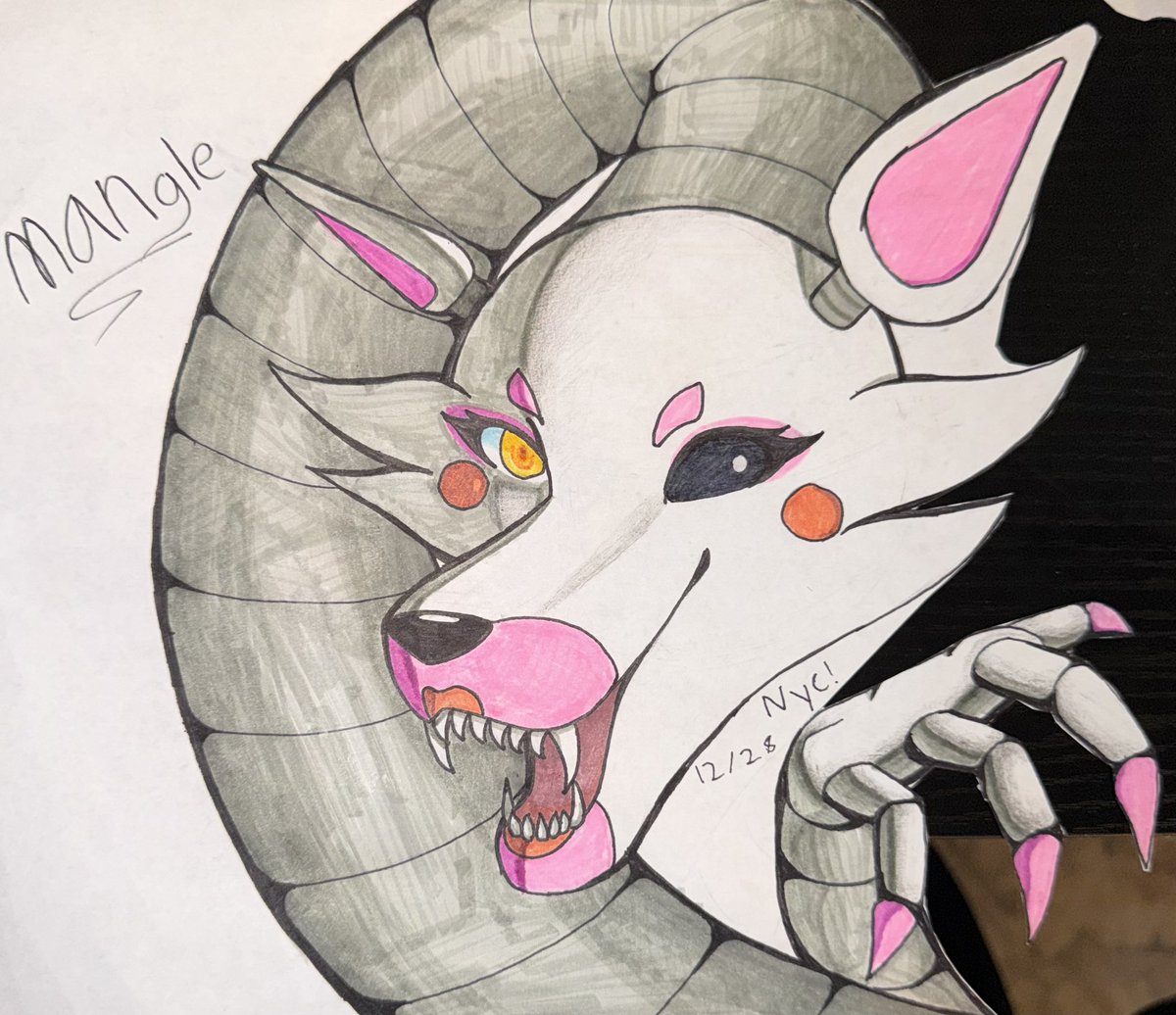 NyctoC0re_'s tweet photo. Mangle 🥹🥹🥹 this took me over a month to finish smh my head bro || #art #fnaf #fnaffanart #mangle #fnafmangle #traditionalart #newartists #fypシ #fypviraltwitter https://t.co/jkWwqbcGUe