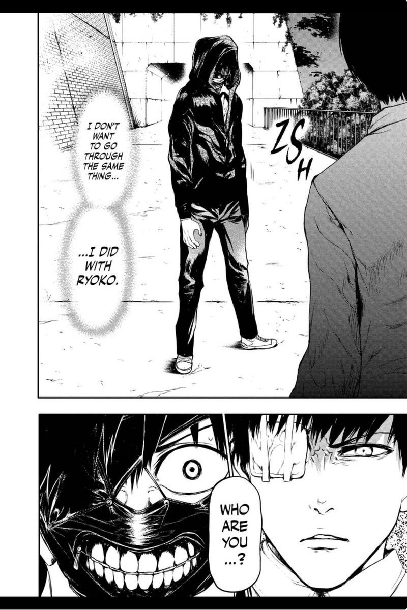 shiinuchi's tweet photo. Amazing chapter to pick things back up on. I feel for Hinami so bad. She deserves to live her life BUT DAWG WHEN MADO SHOWED UP MY HEART FUCKING DROPPED😭😭😭 Also Kaneki getting ready to fight Amon #ImEcstatic
#TokyoGhoul #VoyaGhoul https://t.co/jodRS6HsnR