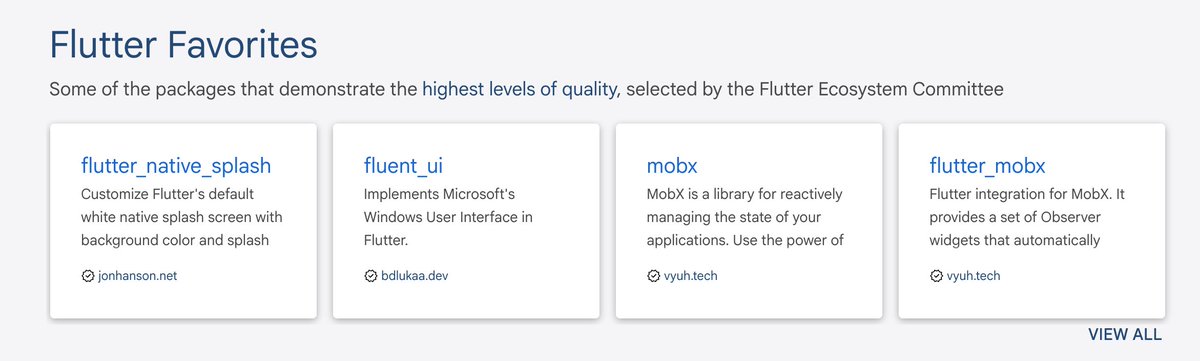 pavanpodila's tweet image. Both of the #Flutter #MobX packages showing up is cool