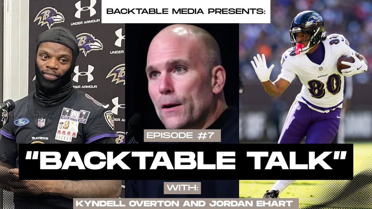 backtablemedia's tweet image. Episode 7 of BackTable Talk is live. 

Kyndell Overton and Jordan Ehart break down the projected extension for Lamar Jackson, the contract tension with Tyler Linderbaum, the future of Isaiah Likely and the TE room, plus draft talk around Jordan Tyson.

youtu.be/_uEMWSrCslk
