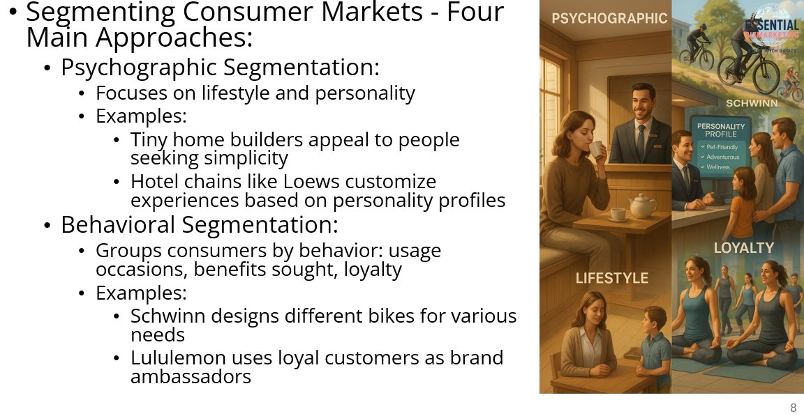 thebizbasics's tweet image. Two more powerful ways to segment consumers.

① Psychographic: lifestyle and personality
② Behavioral: occasions, benefits sought, loyalty

Behavior is often the closest link to buying, not demographics.

essentialbizmarketing.com/blog/marketing…

#Segmentation #ConsumerInsights #Marketing