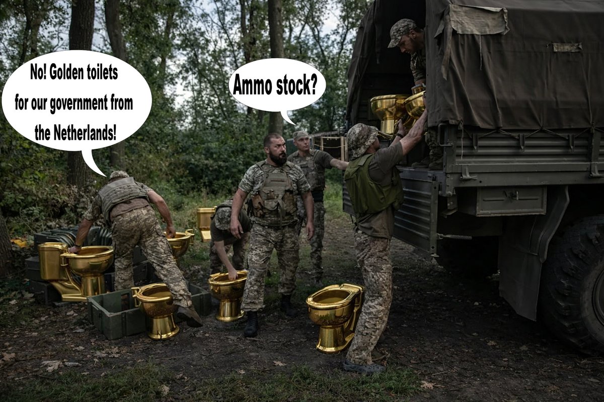 ConducteurNH's tweet photo. Inmiddels hebben we al 21 miljard hulp naar het corrupte Oekraine gezonden!
Hoeveel gouden wc potten zullen dat zijn?
We've already sent $21 billion in Dutch aid to corrupt Ukraine!
How many gold toilets will that be?
#Oekraïne #oekraineoorlog #RobJetten #Zelenski #corruptie https://t.co/DM56rWq89z