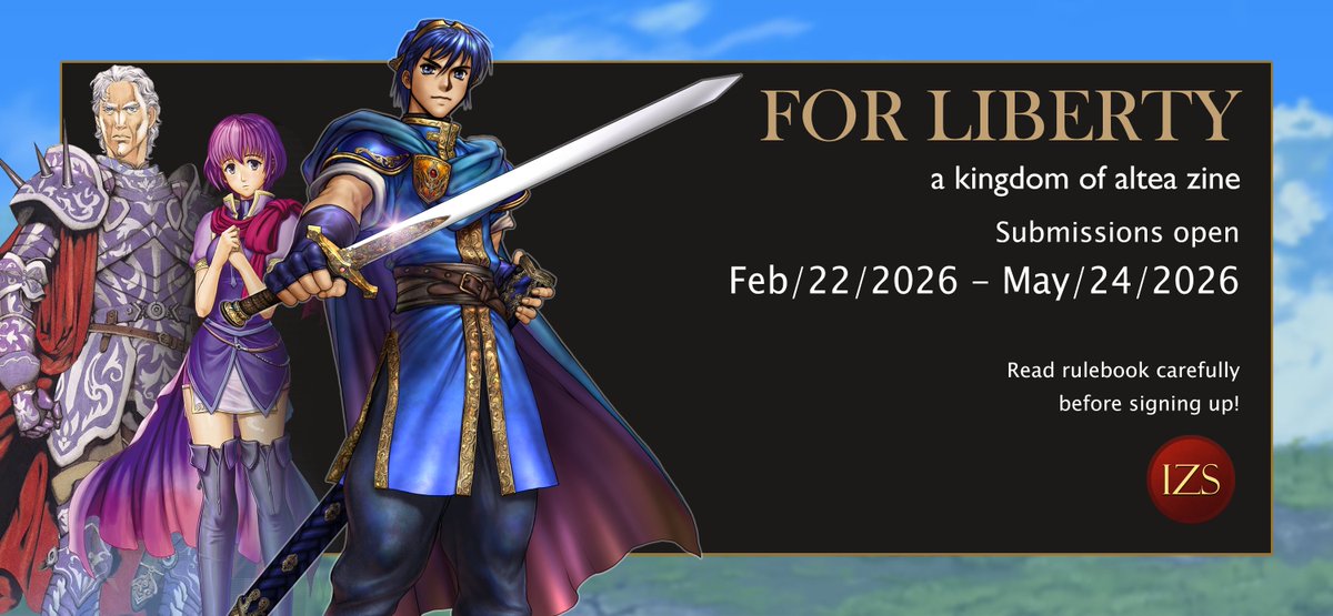 Introducing our new project - For Liberty: A Kingdom of Altea zine! Is your favorite character from Altea? It's their time to shine! 
Read the rules and sign up here: docs.google.com/document/d/1aK…