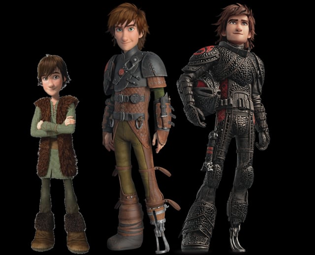 Sooo, since im the same height as httyd 1 Hiccup, I can finally see how i would look like next to httyd Hiccup 2 and 3.