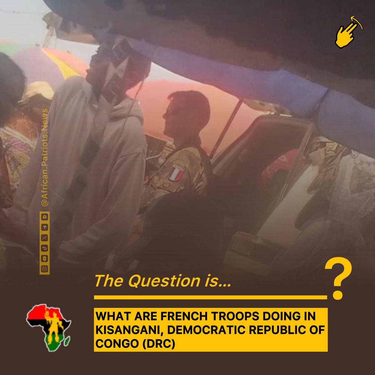 APatriotsNews's tweet photo. #thequestionis WHAT ARE FRENCH TROOPS DOING IN KISANGANI, DEMOCRATIC REPUBLIC OF CONGO (DRC)? https://t.co/e0ITy0VqHV